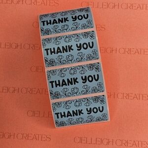 Thank You Floral Packaging Labels Stickers